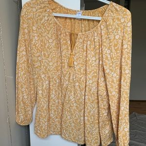 Yellow Casual Blouse